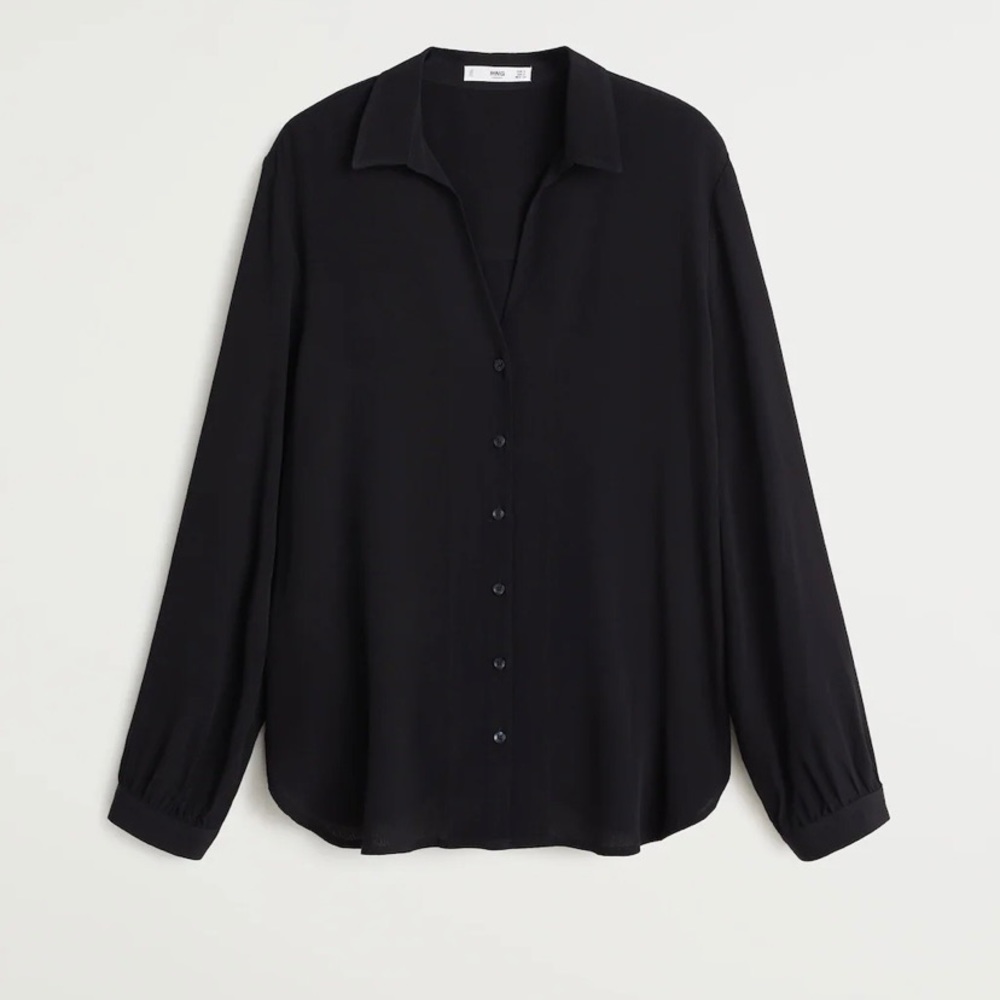 MANGO Buttoned Flowy Shirt